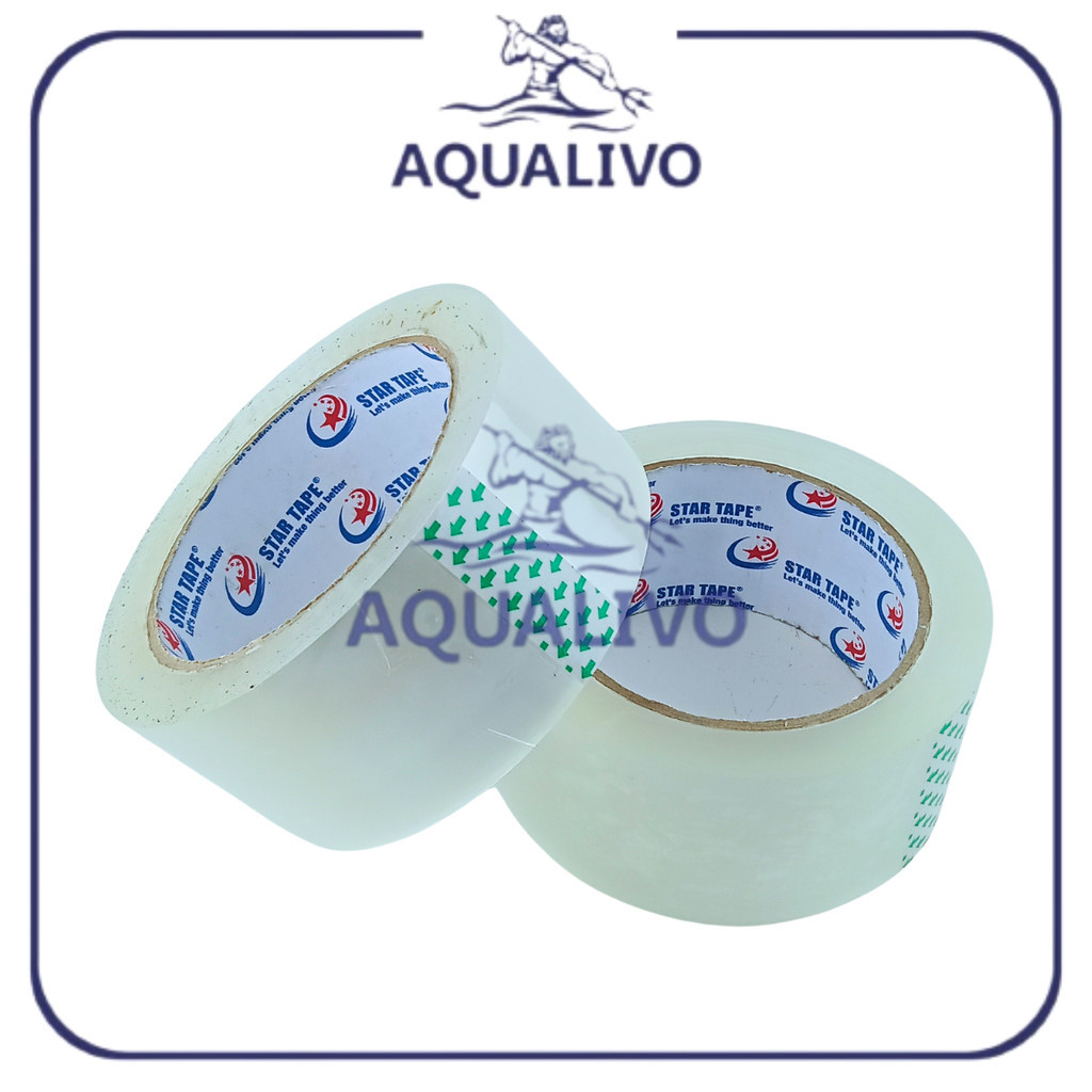

Lakban Besar STAR TAPE 2" 45mm x 90 yard Isolasi Selotip Murah Tebal