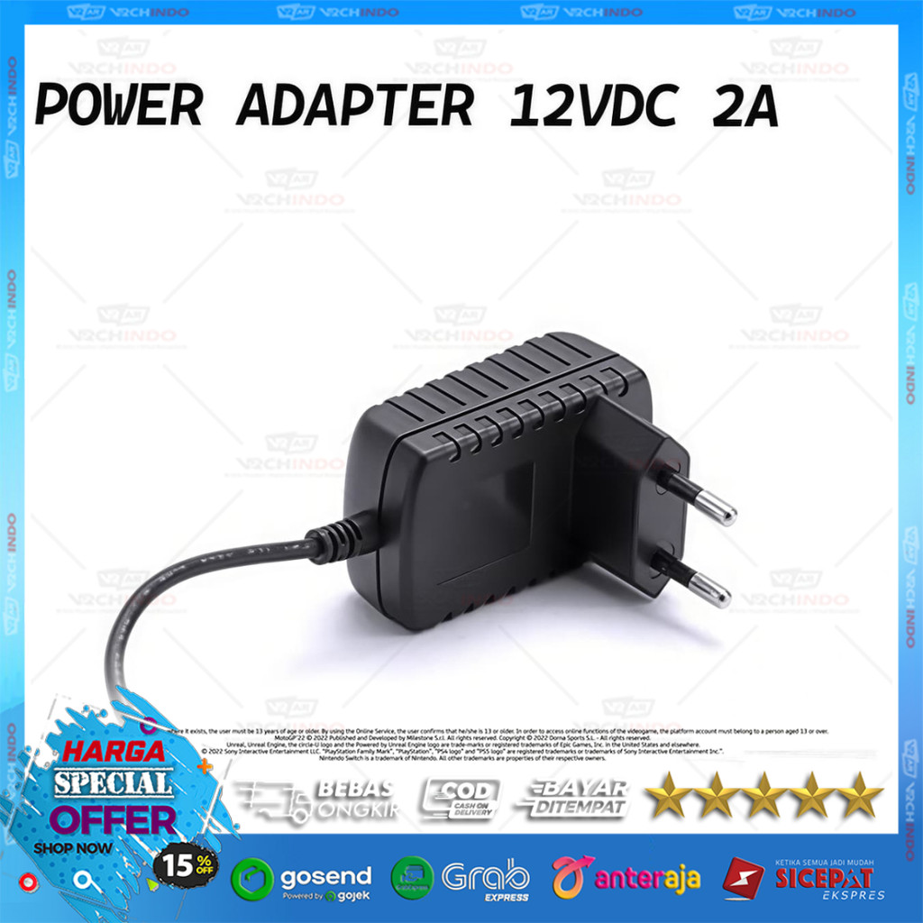 Adaptor Power DC 12V 2A / Power Supply Universal CCTV Router Lampu Fan 