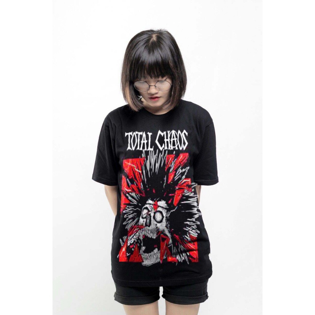 cod kaos band total chaos,kaos band punk,kaos pendek,baju punk,kaos punk,kaos pria,kaos total chaos