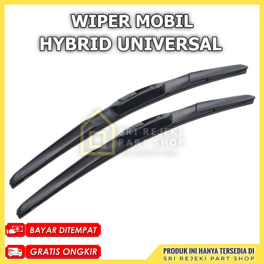 (1 Pcs) Wiper Mobil Hybrid Blade Wiper Universal Mobil Pick Up Truk Wiper Karet Hybrid WIPER