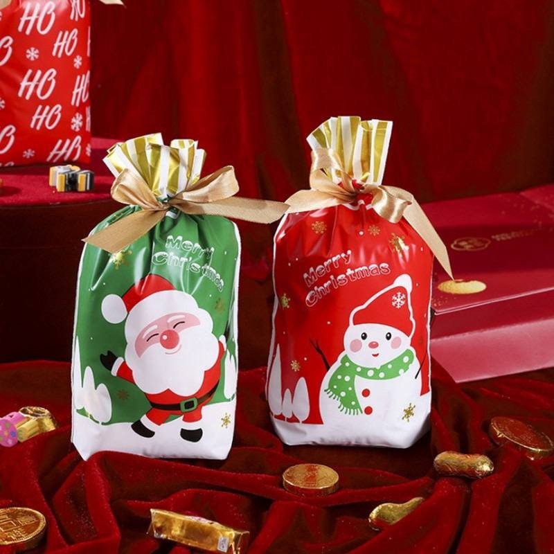 Plastik Ikat Permen Natal/GoodieBag Natal Merry Christmas/ Bingkisan Serut