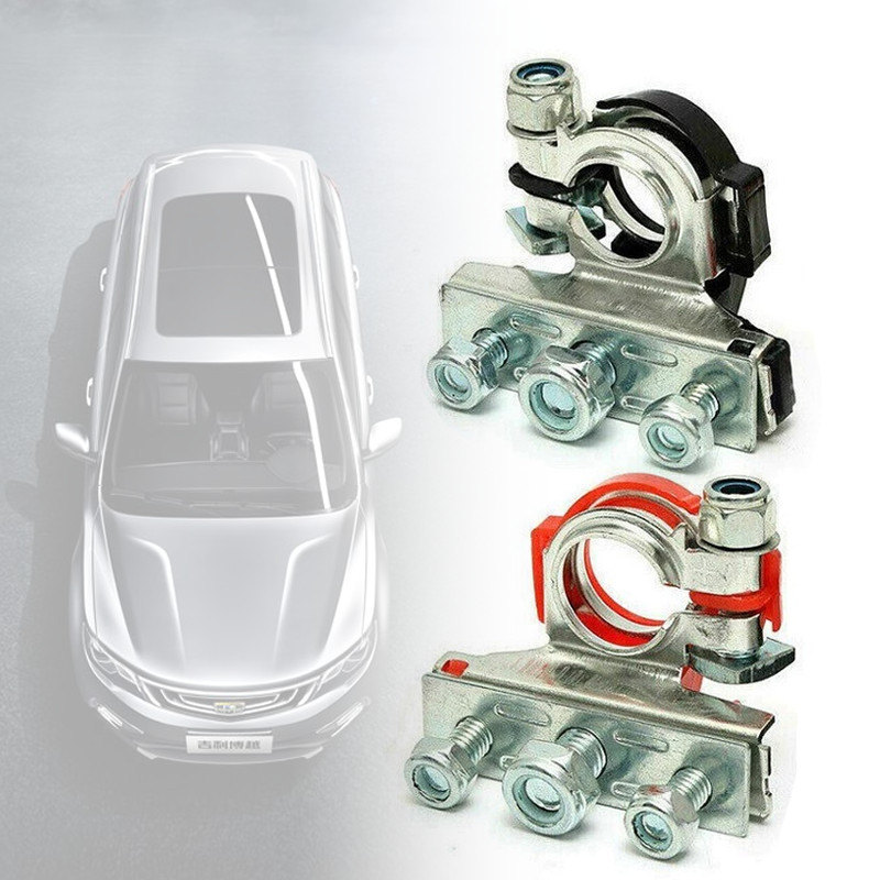 2pcs Klip Klem Aki Mobil Kepala Aki Konektor Terminal Accu Mobil Kepala Aki Klem Aki