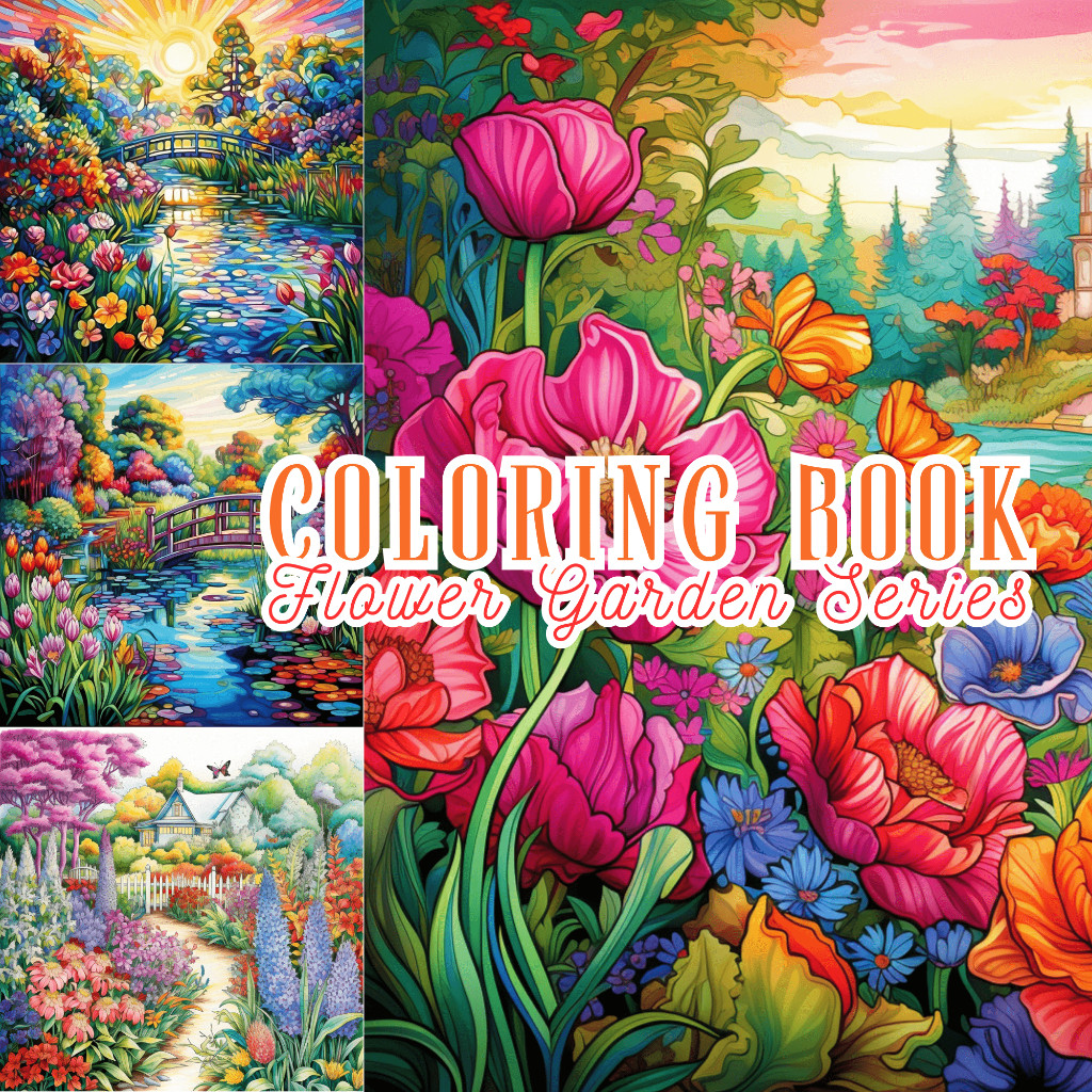 Flower Garden Series Coloring Book