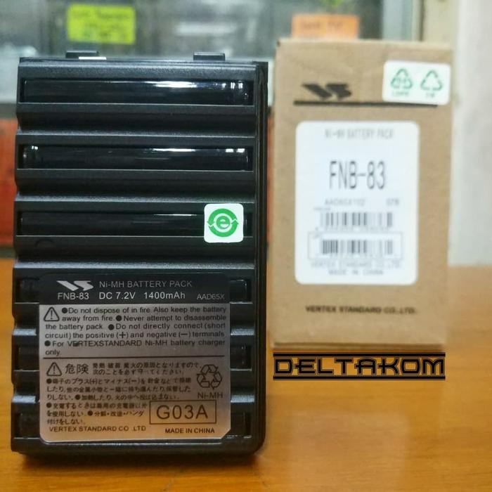 Baterai YAESU VERTEX STANDARD FNB-83 FNB83 VX-150 FT-250R FT-60R