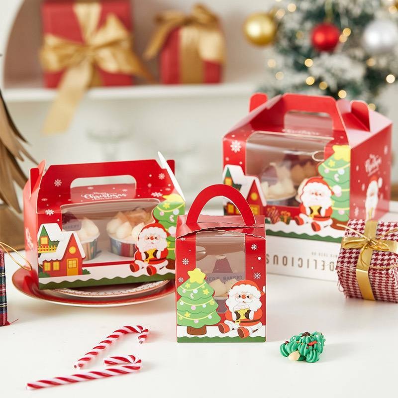 Box Hampers Cupcake/Kotak Cupcake Hampers Natal/ Hampers Dessert Marry Christmas/Box Cupcake