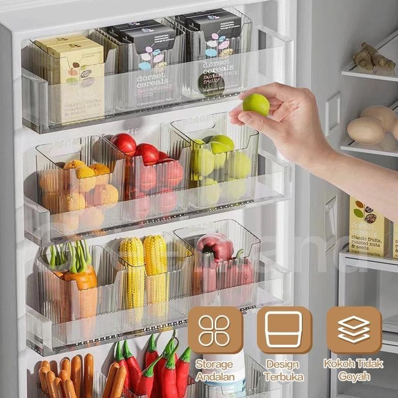 NEW DEALS (DAS) Box Akrilik Kulkas / Kotak Makanan Kulkas Transparan Storage Buah Kotak Box