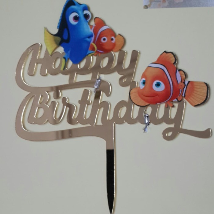 Topper Akrilic Happy Birthday Nemo