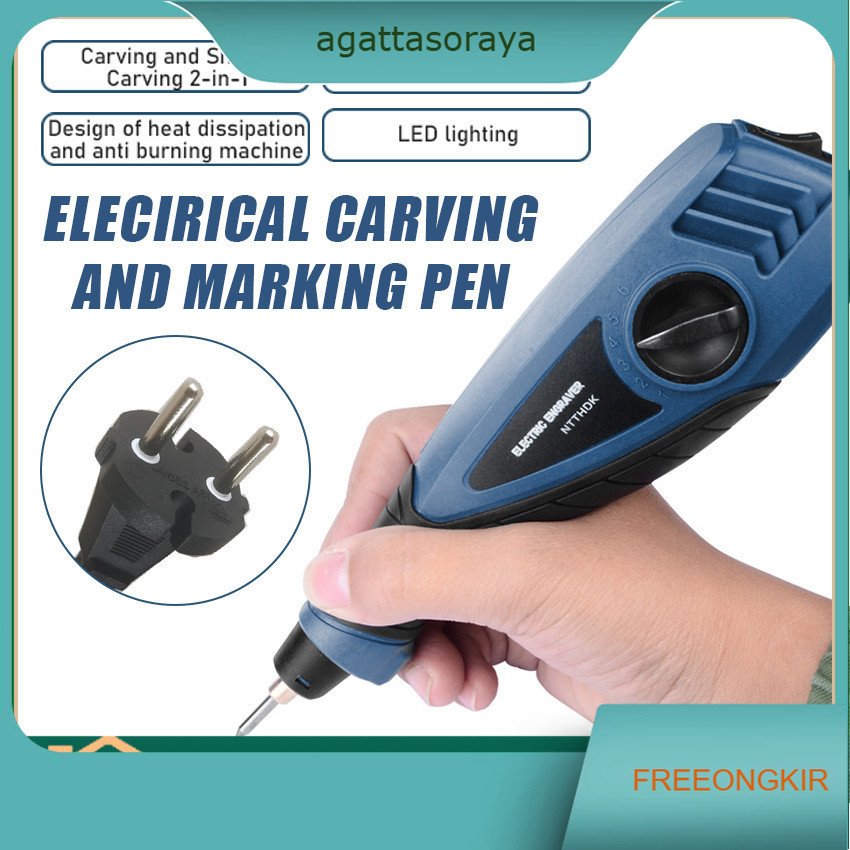 Alat Grafir Ukir Listrik Besi Almunium Kaca / Electric Engraver