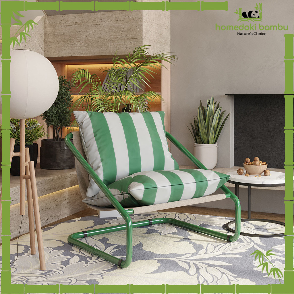 Homedoki Bambu-Homedoki Sofa/Kursi Santai/Kursi Santai Teras/Kursi Sofa/Sofa Single