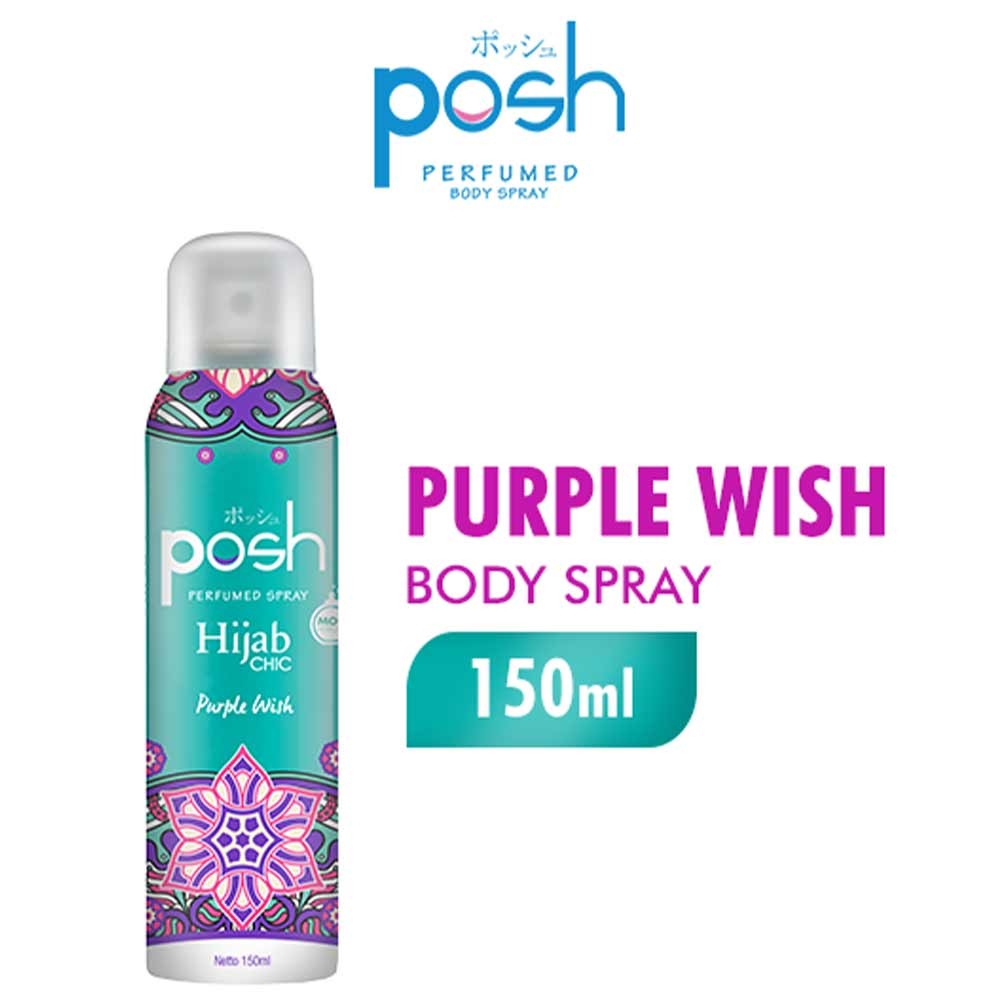 POSH BODY SPRAY PERFUMED HIJAB CHIC PURPLE WISH 150mL