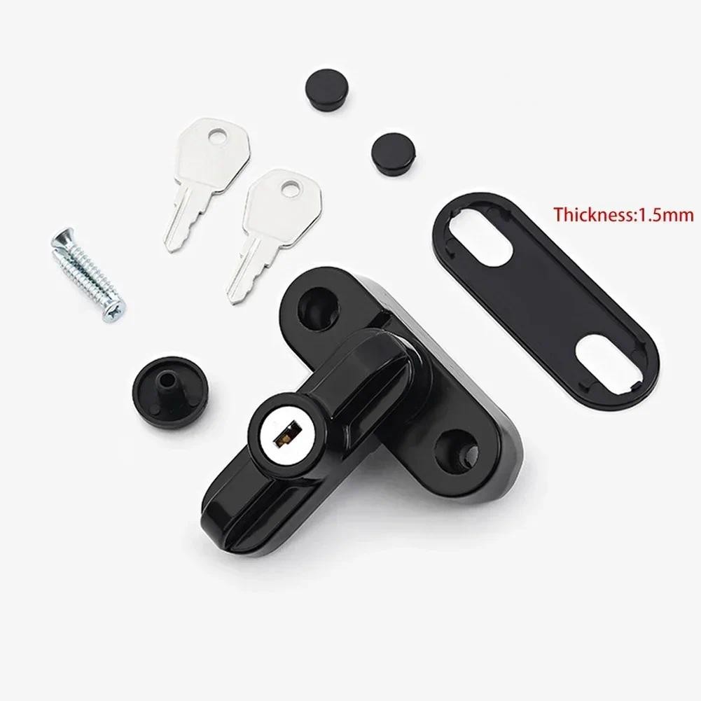 Aluminum Alloy Safety Locks UPVC Door Sash Jammer Security Restrictor Lock T-lock Flat Open Doors Wi