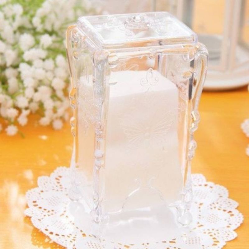 Tempat Kapas Wajah/Rak Mini Kapas Wajah/Rak Kapas Akrilik/Rak Kosmetik Kapas Wajah