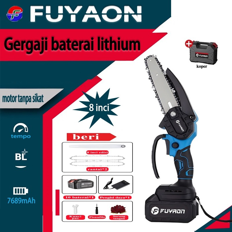 COD FUYAON  Gergaji Listrik Gergaji 8 inci Mesin Pemotong Genggam Portabel  Gergaji Listrik  Mini Ge
