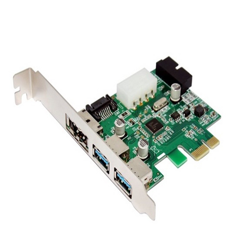 Power Over eSATA eSATAp II & USB 3.0 USB3.0 to PCI-E PCI Express Card w/ Motherboard 20 pin Connecto