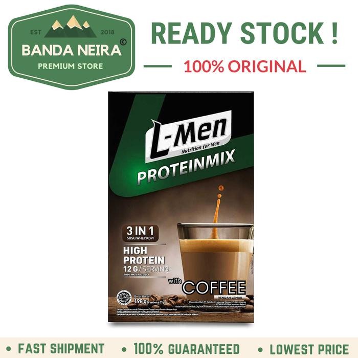 L-Men LMen L Men ProteinMix Protein Mix Coffee / Kopi Protein - COFFEE, 6 SACHET