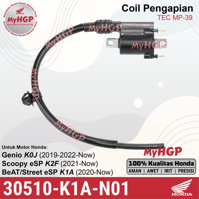 30510K1AN01 Coil/Koil Pengapian TEC MP39 BeAT/Scoopy 30510-K1A-N01