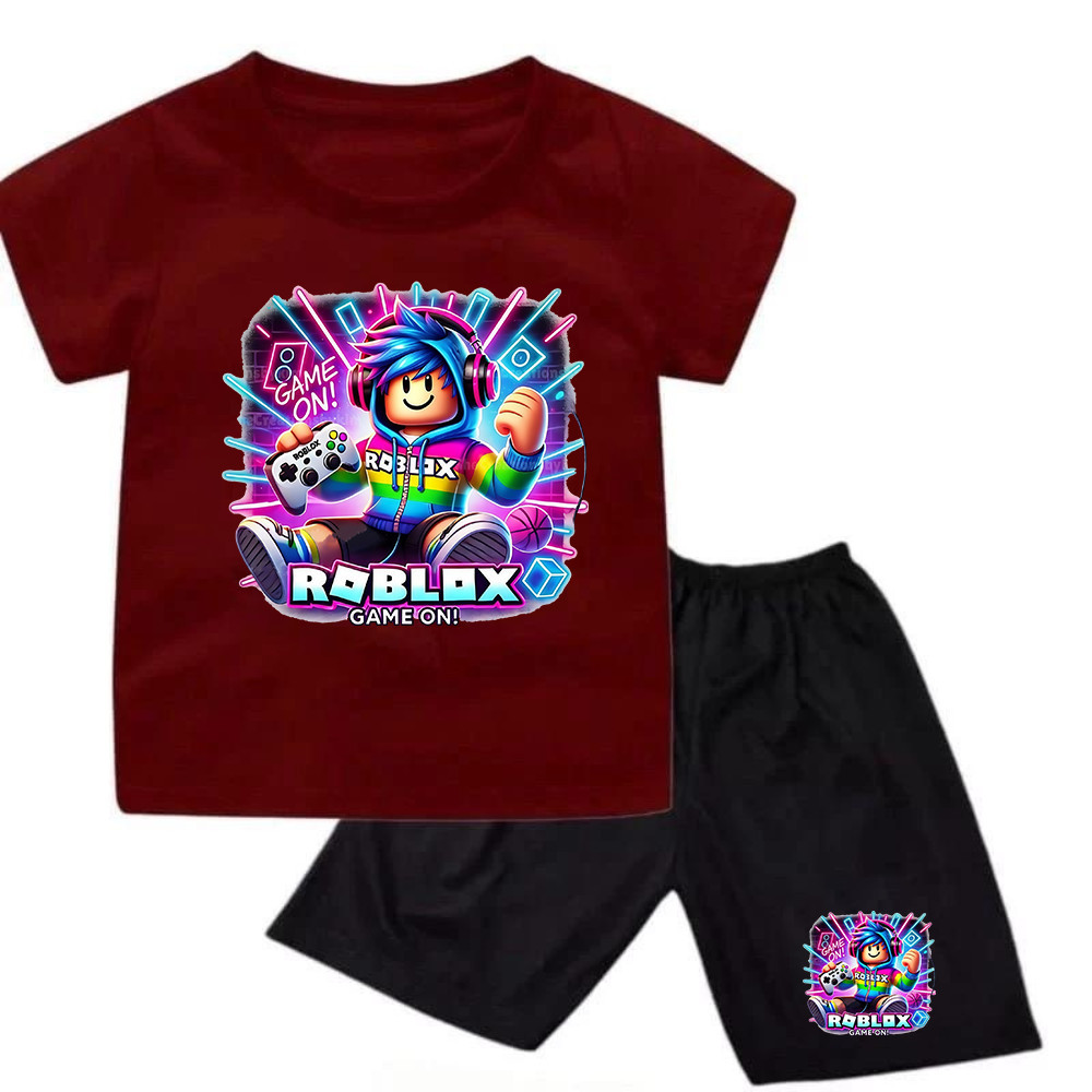 SETELAN ANAK ROBLOX / BAJU ANAK-ANAK COWOK CEWEK / SETELAN KAOS ANAK UNISEX UMUR 2-10 TAHUN / R  GAM