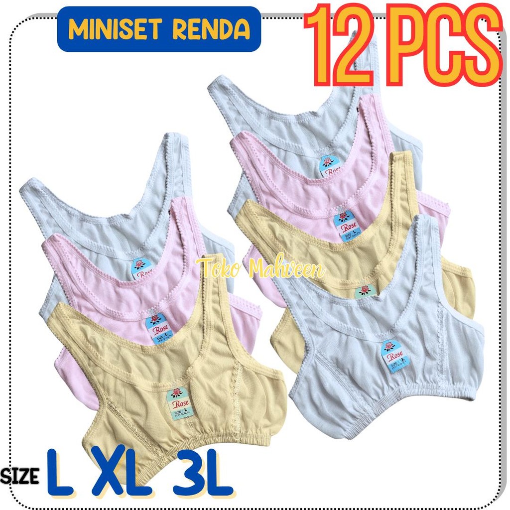 GROSIR 12 PCS BH BRA MINISET BLUS ANAK SMP SMA REMAJA DEWASA MINISET NYAMAN DIPAKAI TERLARIS MAHVEEN