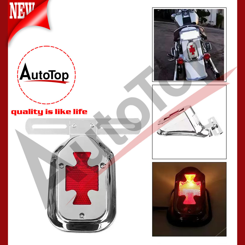 AUTOTOP Stoplamp Brussel . Lampu belakang motor custom . tail lamp Chopper Bobber Harley Davidson La