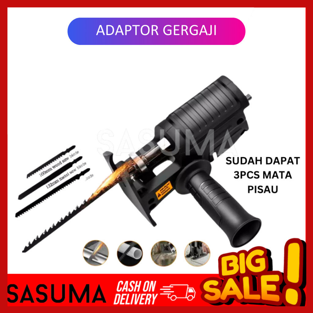 PROMO!SASUMA Adaptor mesin Bor Jadi Gergaji Mesin Bor Gergaji Jig SawREADY