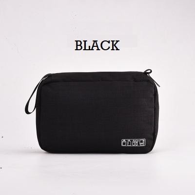 safitri_nik21 | Waterproof POLYESTER TRAVEL TOILETRY BAG / Tas kosmetik, alat2 mandi - BLACK