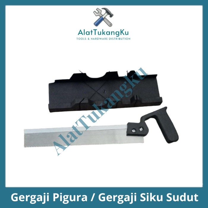 Gergaji Kayu Sudut Pigura 12" Set / Gergaji Potong Sudut Siku Figura Saw