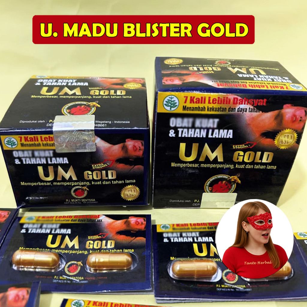 URAT MADU GOLD KAPSUL BLISTER ORIGINAL 100% ISI 1 SASET GROSIR COD