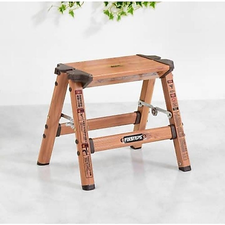 Tangga Alumunium 1 Step Motif Kayu - Tangga Lipat Tangga Mini Fixsteps