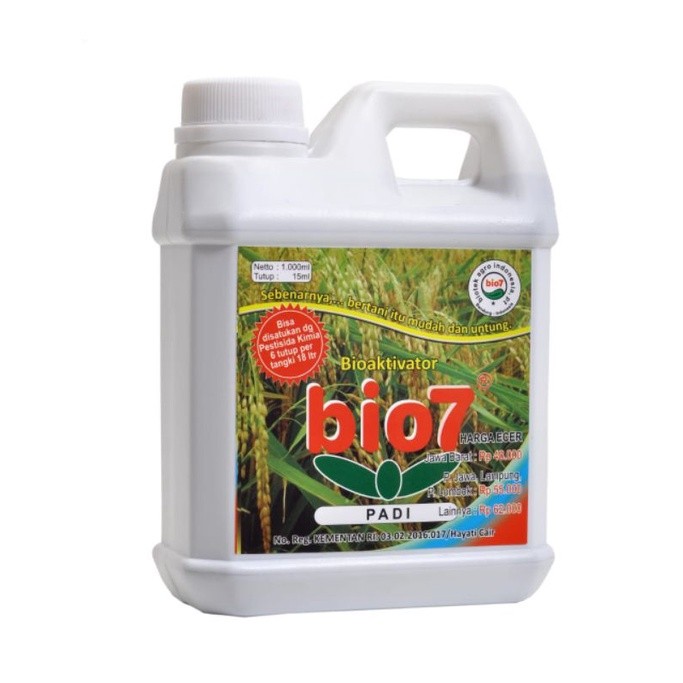 tiffa PUPUK ORGANIK CAIR HAYATI BIOAKTIVATOR BIO7 PADI PALAWIJA 1 LITER