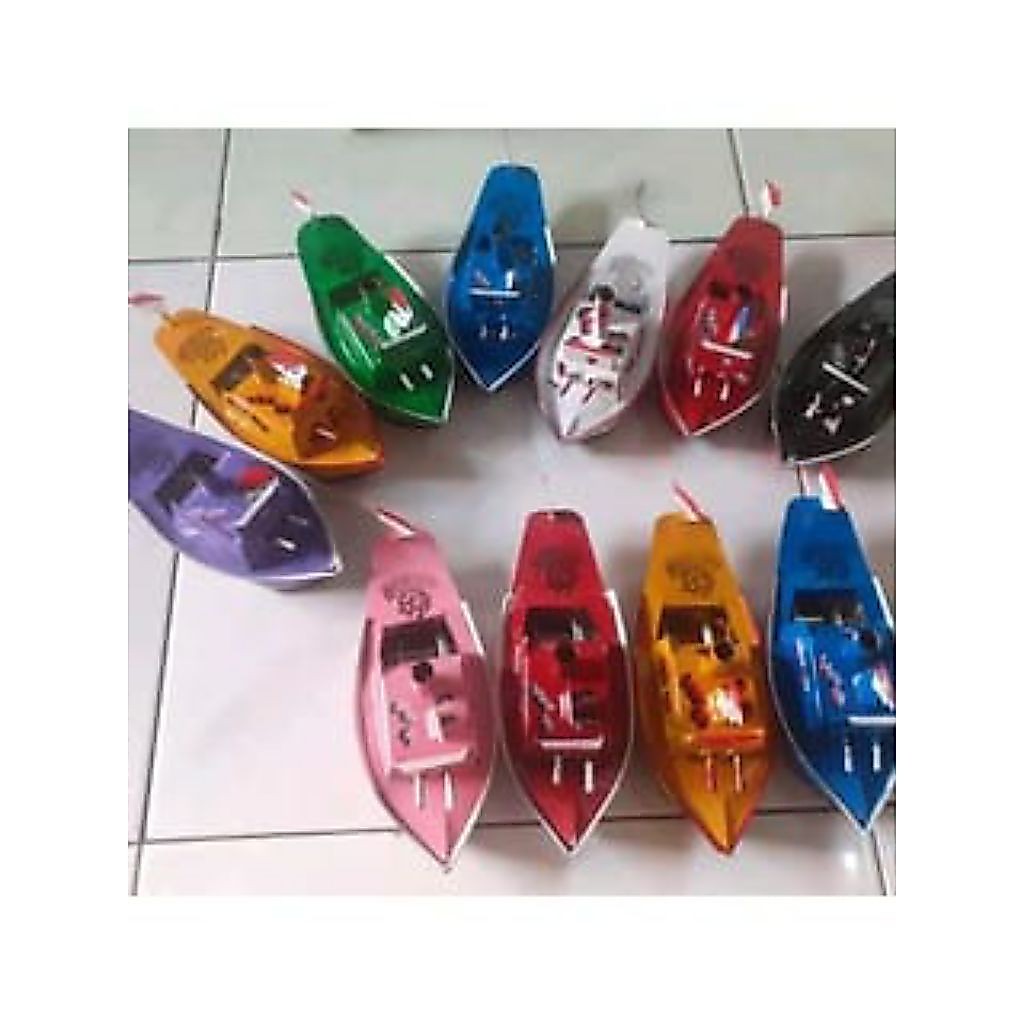 PAKET 20 PCS KAPAL OTOK OTOK TRADISIONAL MAINAN MINIATUR KAPAL JADUL