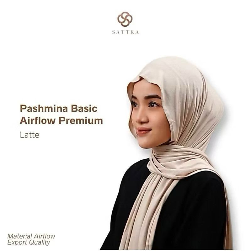 [REALPICT] Pashmina Airflow Premium Sattka / Adem lentur ringan