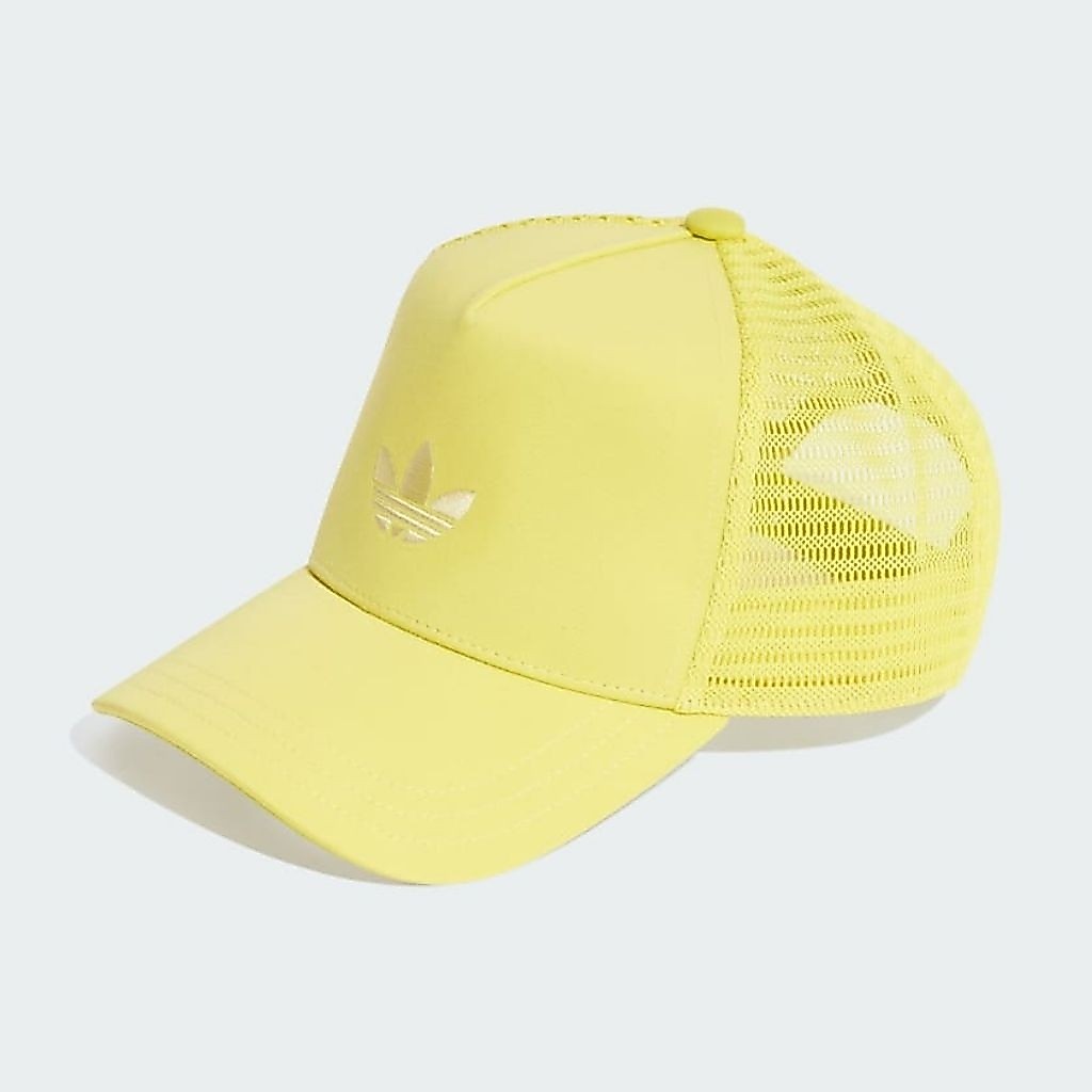 Adidas Adicolor Classic Curved Foam Trucker Cap Yellow Kuning JC6040 Topi Original