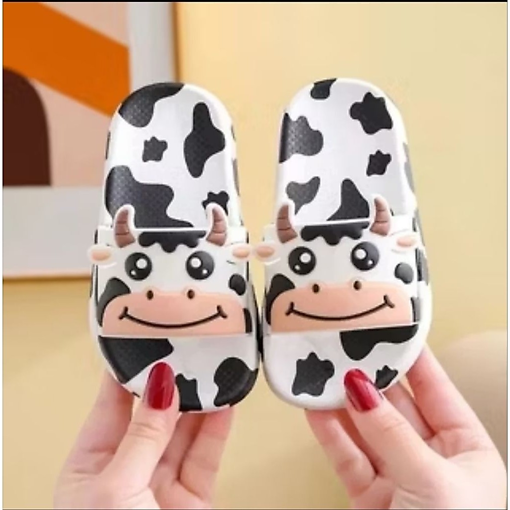 Sandal Anak Selop Motif Sapi - Nyaman, Ringan, Motif Menarik