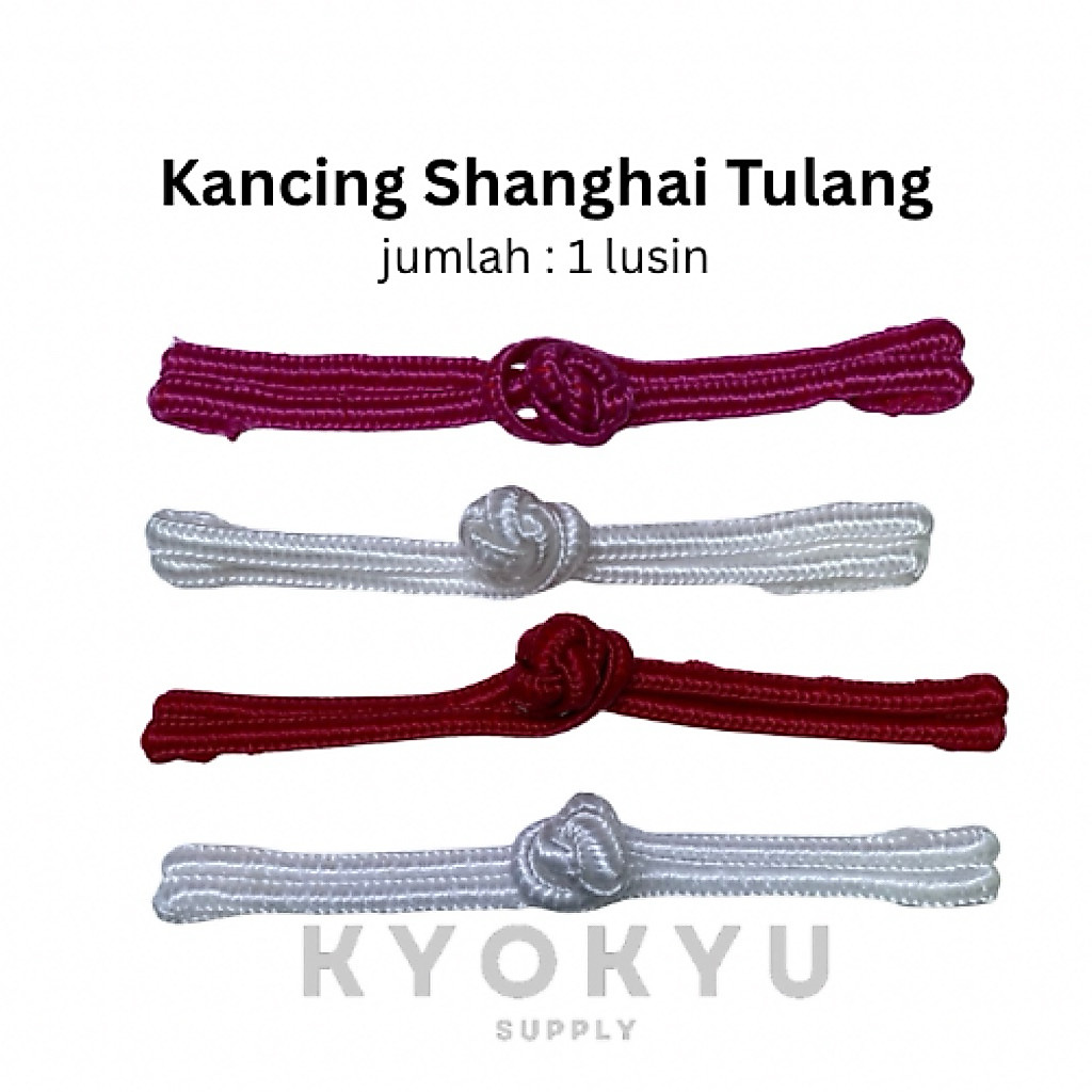 Kancing Shanghai / Kancing Cina Tulang 1 lusin