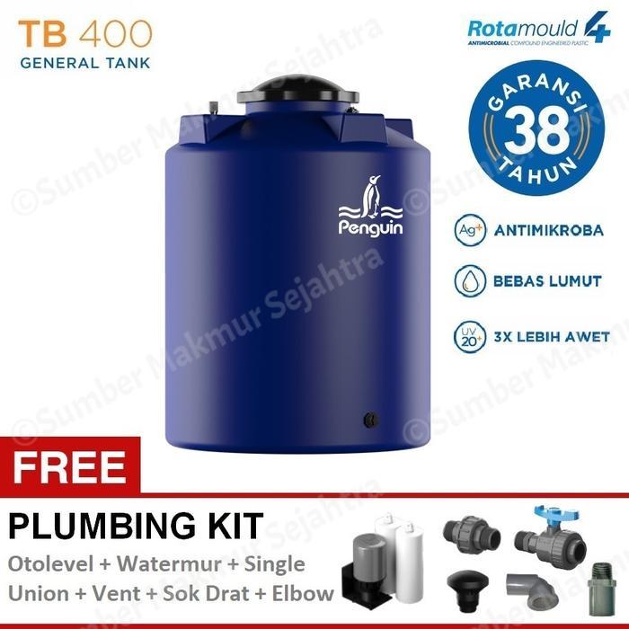 MEGA SALE Tangki Air / Tandon / Toren Penguin 4000 Liter - TB 400 (TB400) - Biru