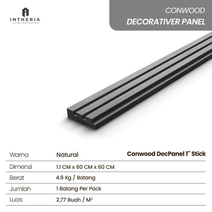 Conwood Decorative - Panel Dinding Kisi Kisi Fasad Indoor Outdoor - Tahan Cuaca Tahan Air Anti Rayap