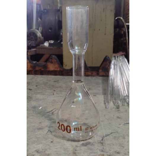 Labu ukur 200 ml pyrex / labu sugar 200 ml     Berkualitas