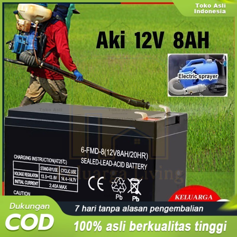 Aki Sprayer Aki Kering 12 Volt 8AH Garansi/Aki 12V 8AH Aki Sepeda Listrik/Aki Sepeda Listrik Selis M