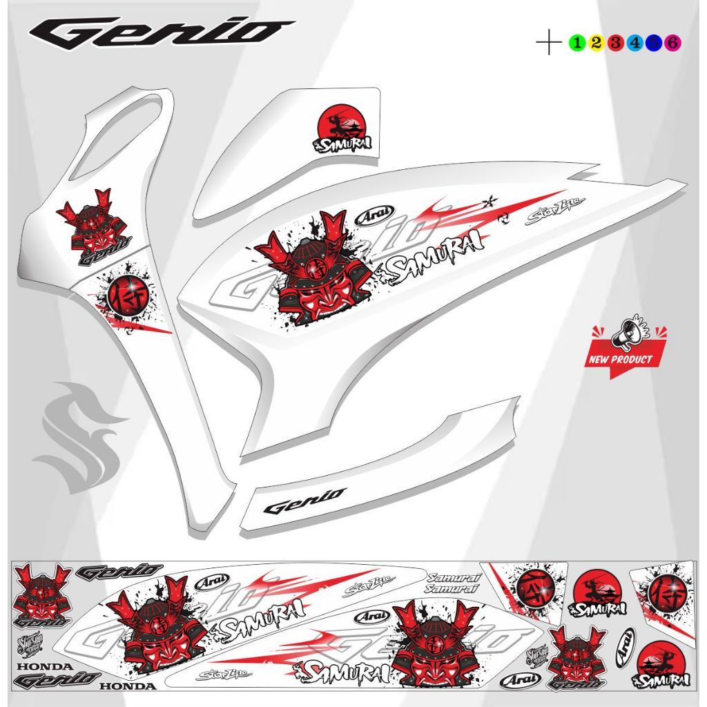 STIKER GENIO VARIASI / STRIPING MOTOR GENIO