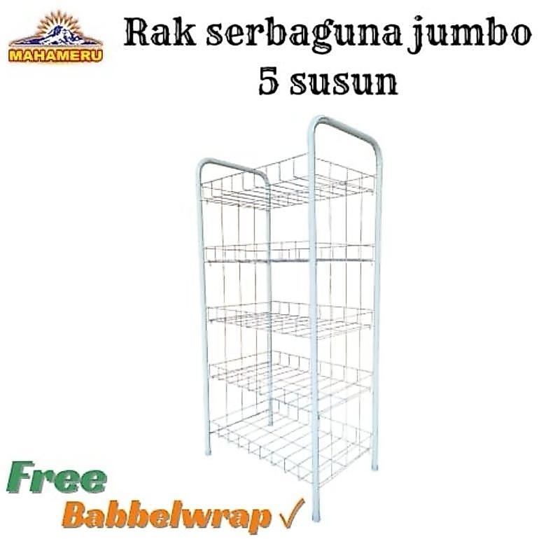 Rak serbaguna jumbo 5 susun rak chiki rak cemilan besi anti karat mahameru