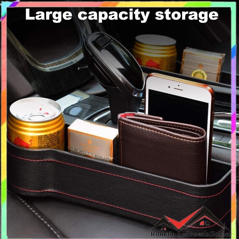 

- LEEPEE Rak Organizer Mobil Seat Holder Gap Pocket Storage PU Leather - LE105 -