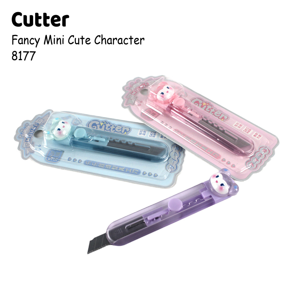 

❤️️Cutter Mini Fancy No.8177 / Pisau Cutter Mini Transparan❤️️