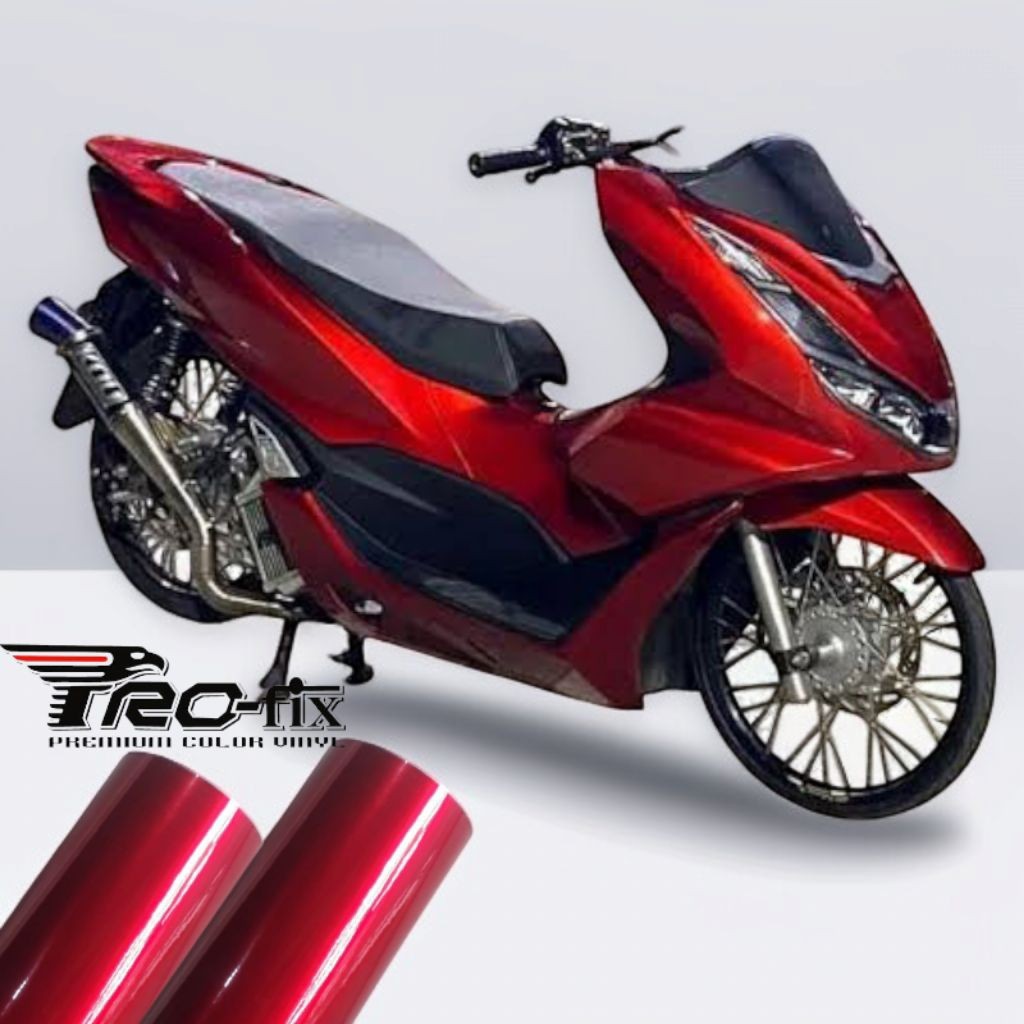 Promo Skotlet merah candy, merah maroon stiker skotlet motor