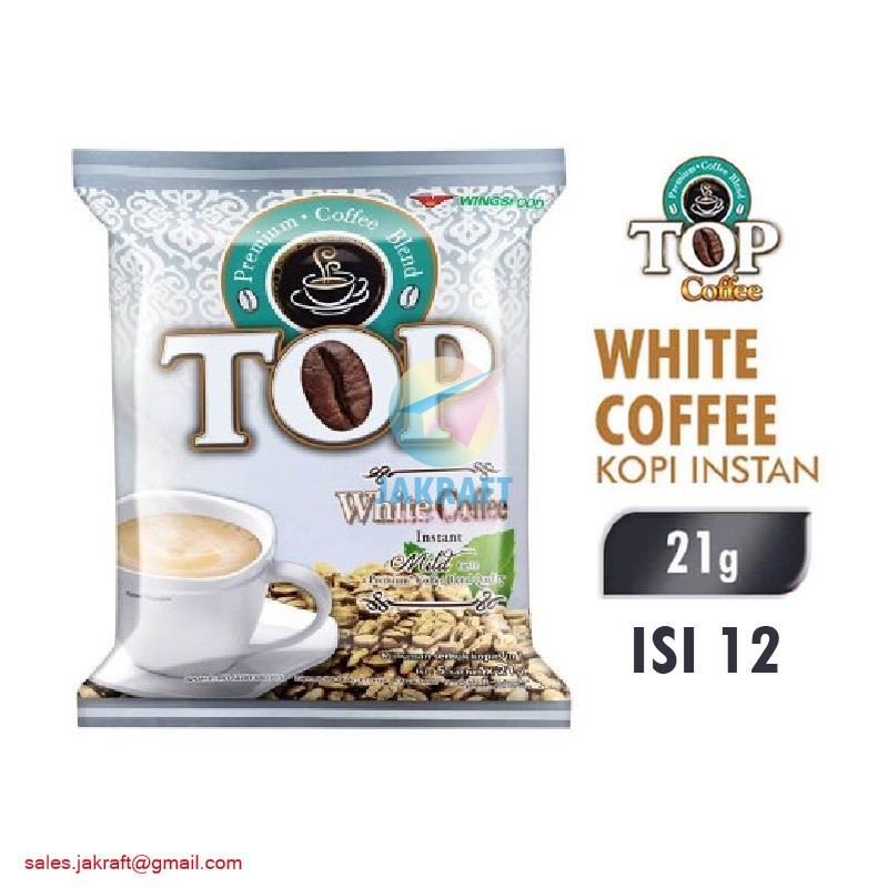 

Kopi Top White Coffee 21gram Sachet putih Isi 12 Sachet