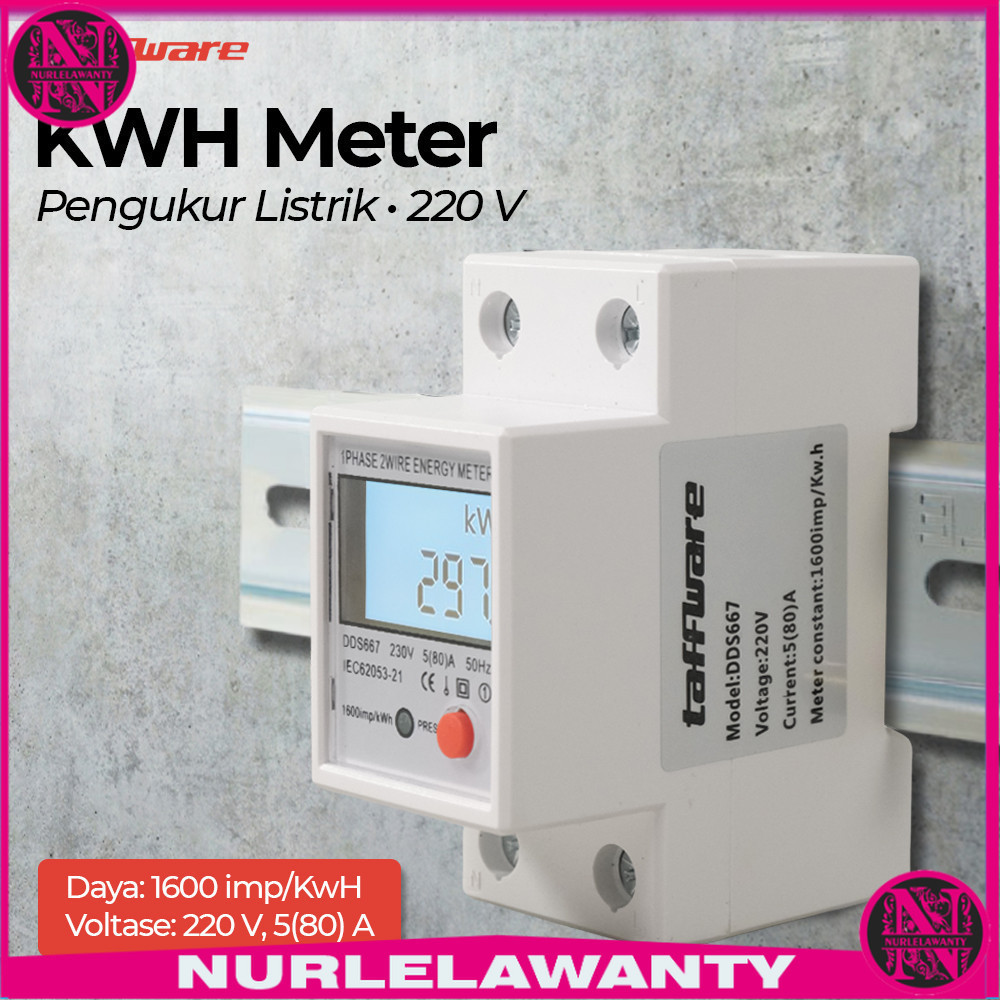

- Taffware kWh Pengukur Listrik Power Voltmeter 220V - DDS667 -