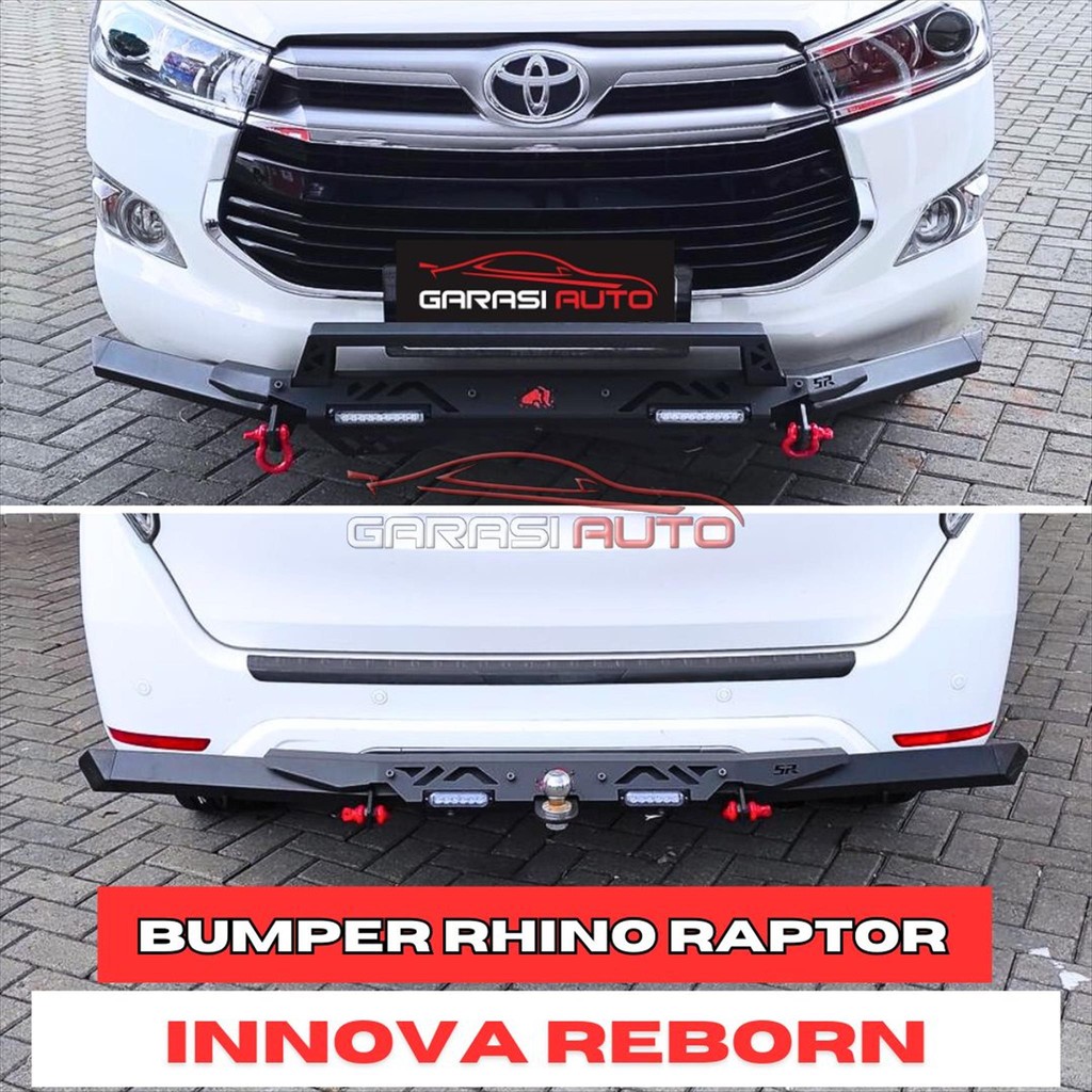 Tanduk Depan Towing Belakang Innova Reborn 2016 - 2025 Bumper Rhino Raptor Besi
