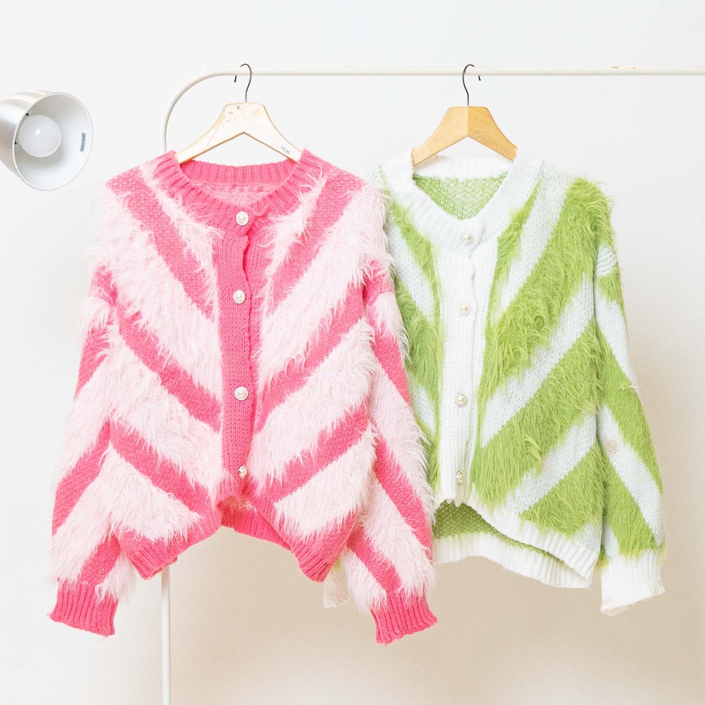 CDCModels Karfia Sweater Rajut - Atasan Wanita Dewasa Kancing Aktif