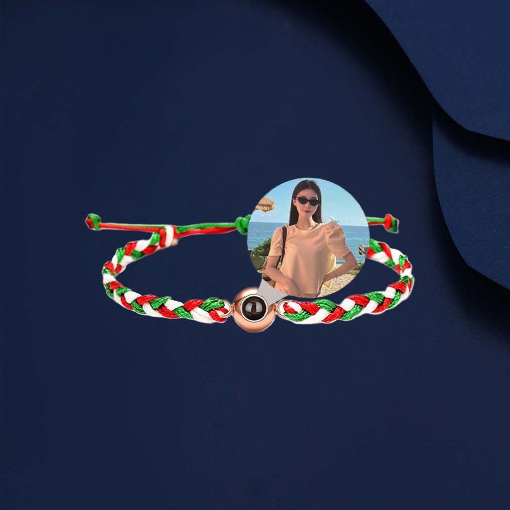 ORINTHIA Gelang S925 Custom Proyeksi Foto Pria Wanita Hadiah Ulang Tahun Anniversary Kotak Hadiah Na