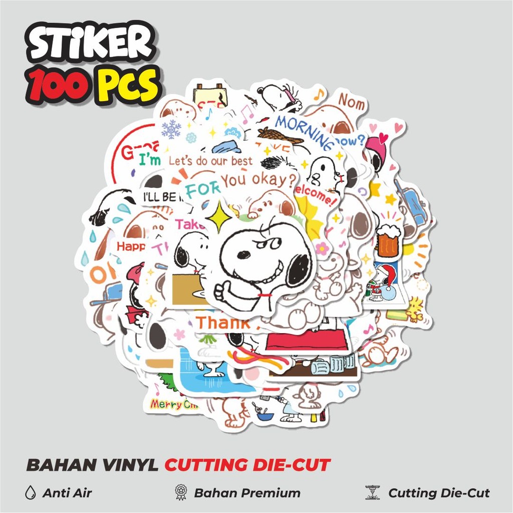 

Terbaru! 50 pcs Stiker Kartun Snoopy V15 Dekorasi Lucu Kreatif untuk Notebook, Skateboard, HP