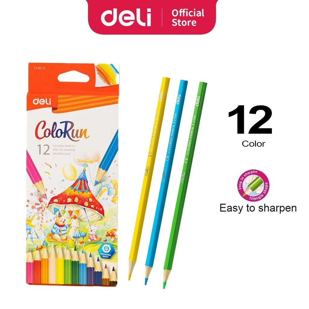

Deli Colored Pencil / Pensil Warna EC130-12